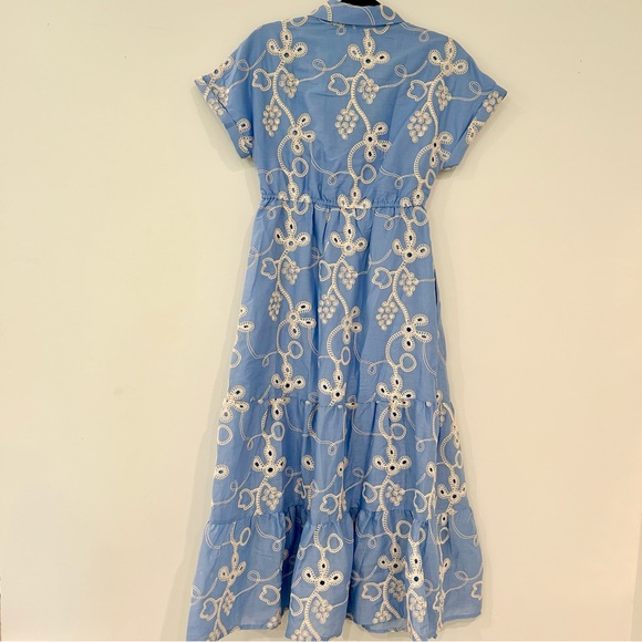 Sam Edelman Embroidered Blue Midi Dress - Picture 8 of 8